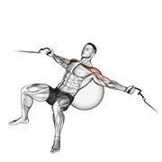 Incline Cable Fly Stability Ball