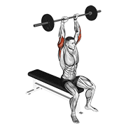 Seated Behind the Neck Triceps Extension