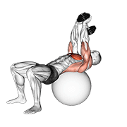 Stability Ball Dumbbell Pullover