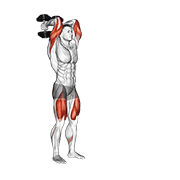 Lunge with Triceps Extension