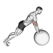 Incline Stability Ball Push-up