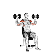 Seated Dumbbell Front Raise