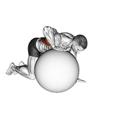 Stability Ball Lat Stretch